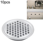 10 Pcs Cache-Grille de Ventilation Rond de 29mm pour Armoire, en Acier Inoxydable, à Surface Plate, avec Petits Trous, 29mm Plat