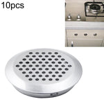 10pcs Bevel Surface 53mm Cabinet Round Air Vent Stainless Steel Louvered Grille Cover Vents with Little Holes, 53mm Bevel