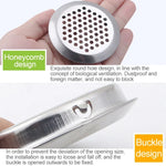10pcs Bevel Surface 53mm Cabinet Round Air Vent Stainless Steel Louvered Grille Cover Vents with Little Holes, 53mm Bevel