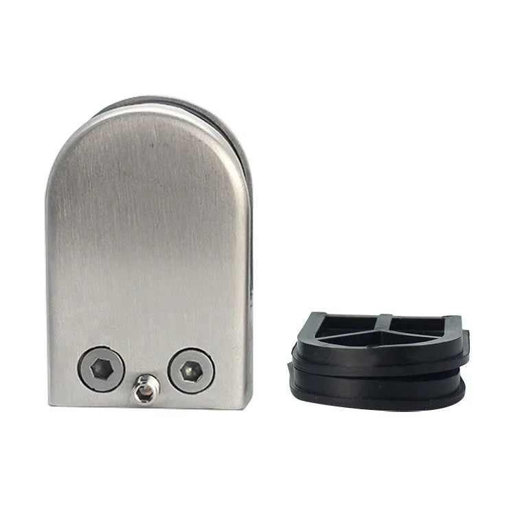 Support à clip fixe en acier inoxydable 304 poli mat, fond plat 15-20mm pour rampe, verre, bois, panneau stratifié, 15-20mm, plat, acier inoxydable 304