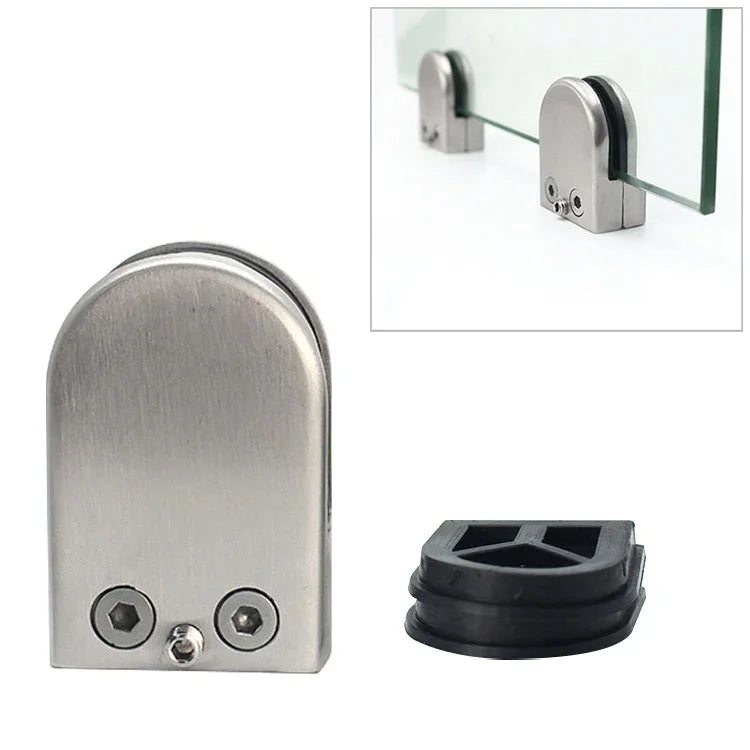 Support à clip fixe en acier inoxydable 304 poli mat, fond plat 5-8mm pour rampe, verre, bois, panneau stratifié, 5-8mm, fond plat, acier inoxydable 304