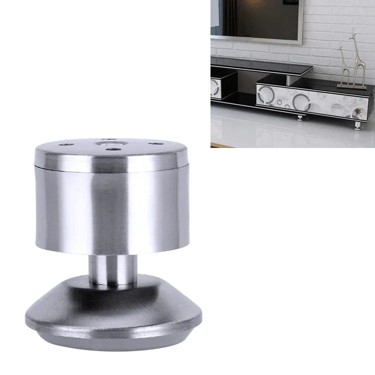 Pied de meuble canapé colonne épaissie en acier inoxydable brossé, hauteur : 60mm, 60mm