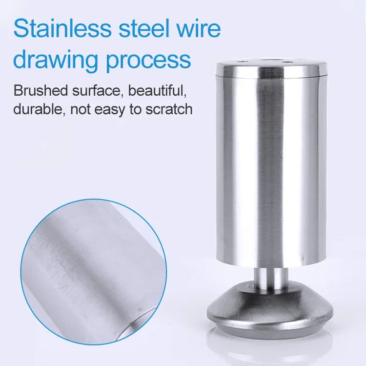 Stainless Steel Wire Drawing Thickened Column Sofa Furniture Cabinet Foot, Height: 180mm, 180mm
