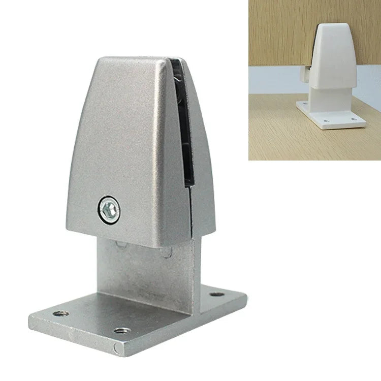 Clip de fixation d'écran de bureau en alliage d'aluminium en forme de T (argent), Forme T (argent)