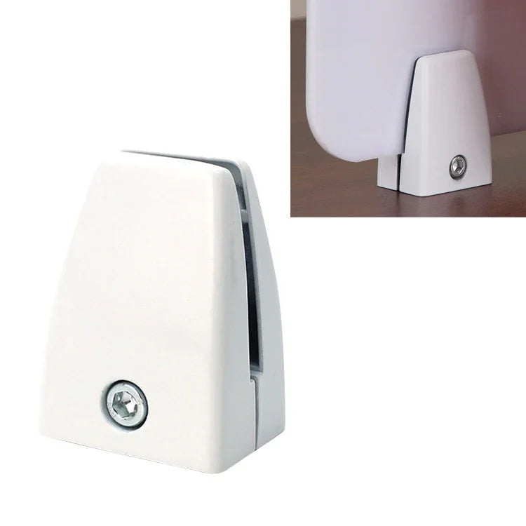 Clip de fixation d'écran de bureau en alliage d'aluminium en forme plate (blanc), Forme plate (blanc)