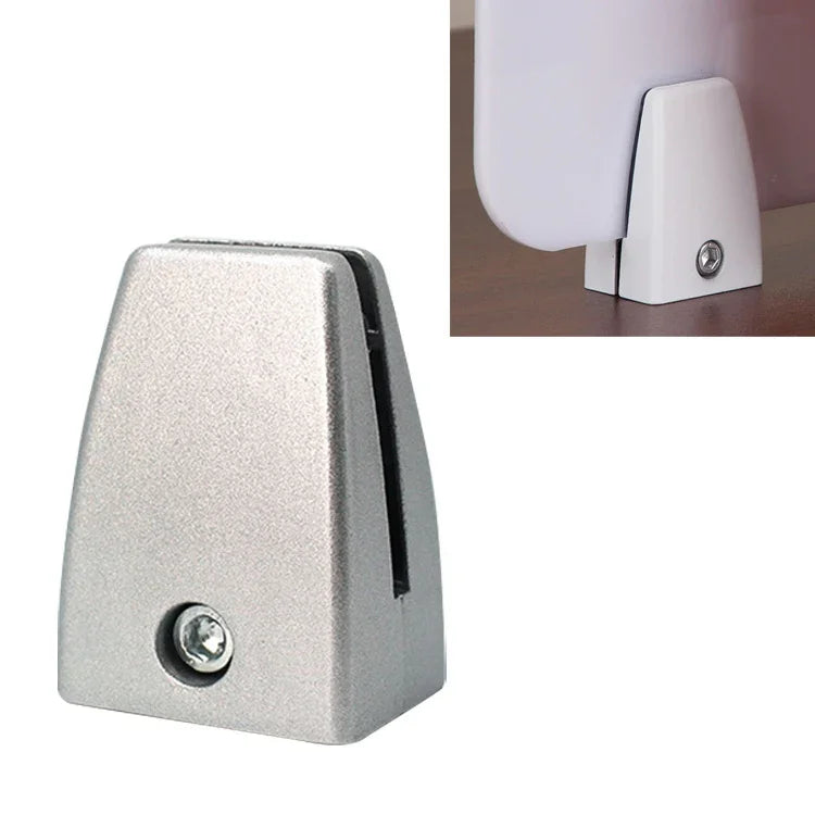 Clip de fixation d'écran de bureau en alliage d'aluminium en forme plate (argent), Forme plate (argent)
