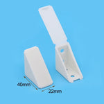 100 PCS Connecteur d'angle épaissi en plastique pour meuble, support de planche à angle droit avec couvercle, Taille : L, Taille : L