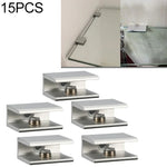 15 PCS Clip de fixation de verre en alliage d'aluminium à trou unique, S, 8mm, S, 8mm