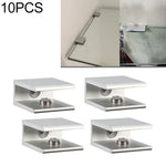 10 PCS Clip de fixation de verre en alliage d'aluminium à trou unique, S, 10mm, S, 10mm