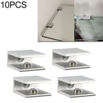 10 PCS Clip de fixation de verre en alliage d'aluminium à trou unique, S, 12mm, S, 12mm