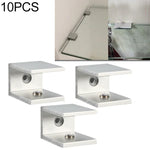 10 PCS Clip de fixation de verre en alliage d'aluminium à trou unique, S, 18mm, S, 18mm
