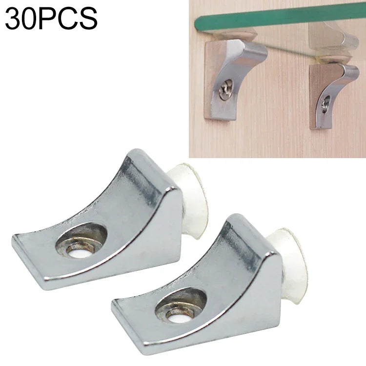 30 PCS Support de plaque ventouse en alliage de zinc épaissi à grand angle droit avec couche brillante, Poids : 12,2g, Grand angle droit