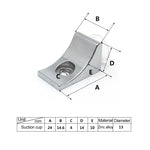 30 PCS Support de plaque ventouse en alliage de zinc épaissi à grand angle droit avec couche brillante, Poids : 12,2g, Grand angle droit
