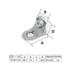 100 PCS Support de plaque ventouse rond en alliage de zinc épaissi avec couche brillante, D, Poids : 4,2g, Rond, D