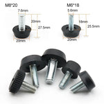 50 PCS Pied réglable pour meuble, support de vis, M8x20, M8x20