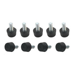 100 PCS Tampon de pied réglable Support de vis pour meuble, M6x15, M6x15