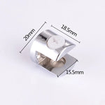 15 pièces de support fixe en alliage de zinc brillant, pince de fixation pour verre cylindrique 12mm, cylindrique 12mm