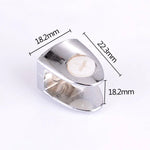15 PCS Support fixe brillant en alliage de zinc, pince de fixation pour verre à clou, Clou