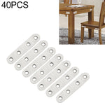 40 PCS Code de connexion en acier inoxydable, pièce de connexion droite, Numéro : 4, 4