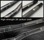 Guidon courbé en fibre de carbone intégrale TOSEEK pour vélo de route, taille : 620mm (mat), 620mm
