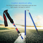 5 bâtons de trekking pliables en alliage d'aluminium à 5 sections, longueur pliée : 35CM, longueur pliée : 35CM (Noir), longueur pliée : 35CM (Vert), longueur pliée : 35CM (Bleu), longueur pliée : 35CM (Rouge)