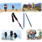 5 bâtons de trekking pliables en alliage d'aluminium à 5 sections, longueur pliée : 35CM, longueur pliée : 35CM (Noir), longueur pliée : 35CM (Vert), longueur pliée : 35CM (Bleu), longueur pliée : 35CM (Rouge)