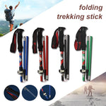 5 bâtons de trekking pliables en alliage d'aluminium à 5 sections, longueur pliée : 35CM, longueur pliée : 35CM (Noir), longueur pliée : 35CM (Vert), longueur pliée : 35CM (Bleu), longueur pliée : 35CM (Rouge)