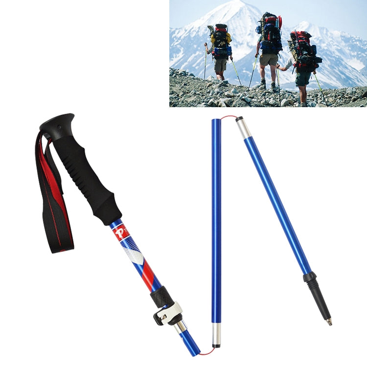 5 bâtons de trekking pliables en alliage d'aluminium à 5 sections, longueur pliée : 35CM, longueur pliée : 35CM (Noir), longueur pliée : 35CM (Vert), longueur pliée : 35CM (Bleu), longueur pliée : 35CM (Rouge)