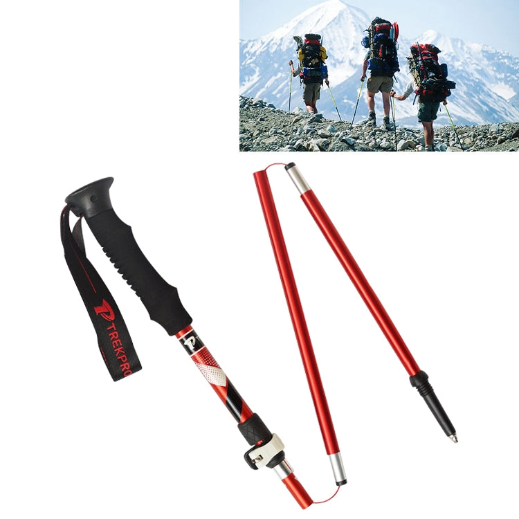 5 bâtons de trekking pliables en alliage d'aluminium à 5 sections, longueur pliée : 35CM, longueur pliée : 35CM (Noir), longueur pliée : 35CM (Vert), longueur pliée : 35CM (Bleu), longueur pliée : 35CM (Rouge)