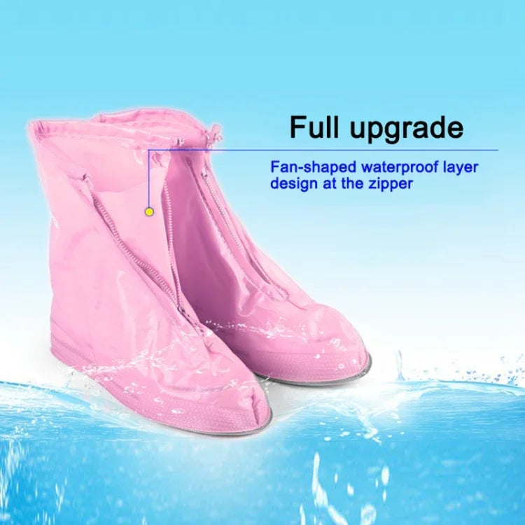 Couvre-chaussures mode enfants en PVC antidérapant imperméable à semelle épaisse Taille : M, Taille : M