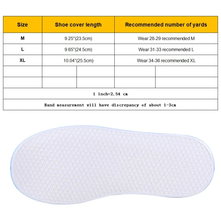 Couvre-chaussures mode enfants en PVC antidérapant imperméable à semelle épaisse Taille : M, Taille : M