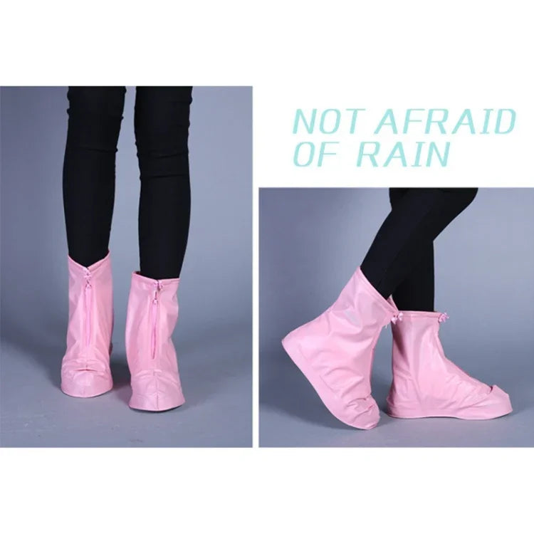 Couvre-chaussures mode enfants en PVC antidérapant imperméable à semelle épaisse Taille : XL, Taille : XL