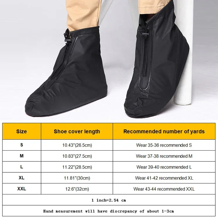 Couvre-chaussures mode en PVC antidérapant imperméable à semelle épaisse Taille : XXL, Taille : XXL