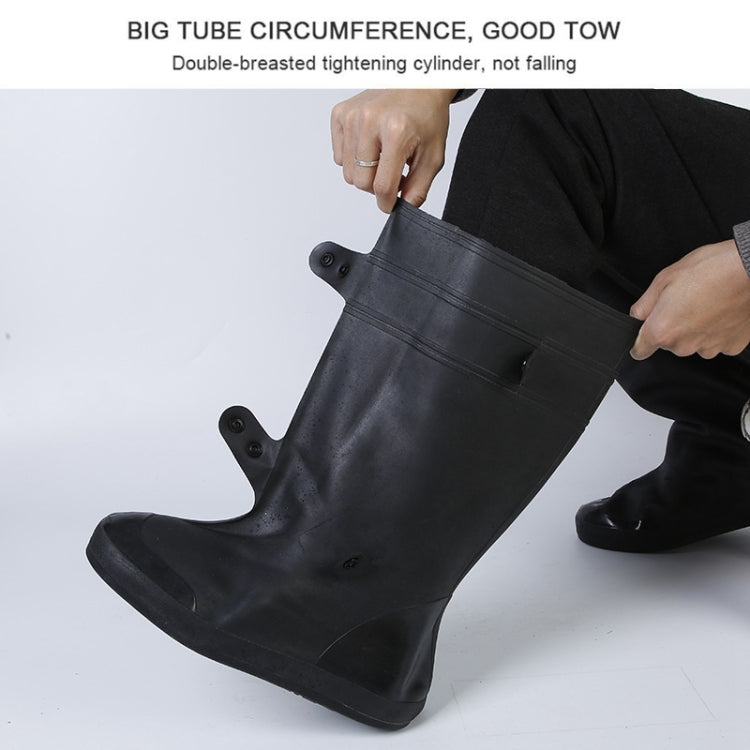 Couvre-chaussures adulte haut tube imperméable à la pluie et à la neige Taille : XL, Taille : XL
