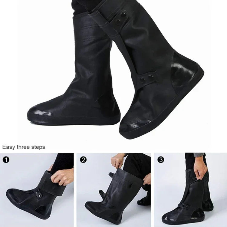 Couvre-chaussures adulte haut tube imperméable à la pluie et à la neige Taille : XXL, Taille : XXL