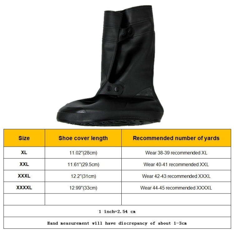 Housse de chaussure adulte imperméable et anti-neige à tube haut Taille : XXXL, Taille : XXXL