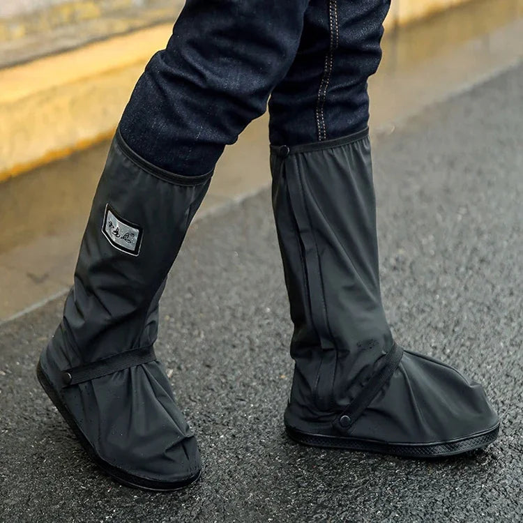 Chaussures de pluie épaissies haut tube imperméables à la pluie et à la neige pour extérieur Taille : L, Taille : L