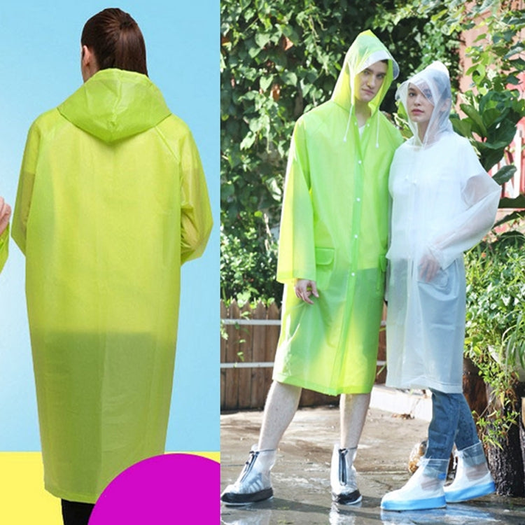 Imperméable transparent givré léger en EVA mode adulte avec grande capuche et poche Taille : M, Taille : M