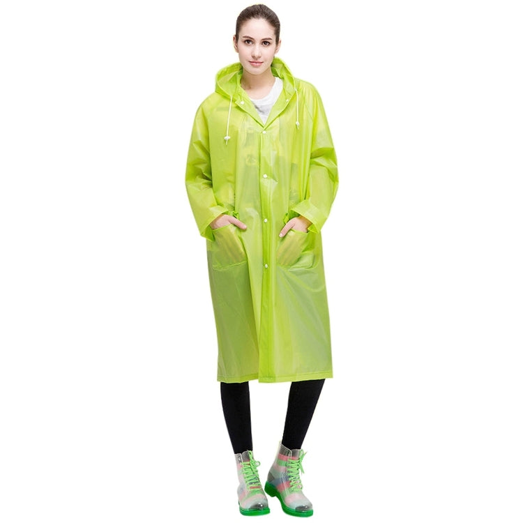 Imperméable transparent givré léger en EVA mode adulte avec grande capuche et poche Taille : M, Taille : M