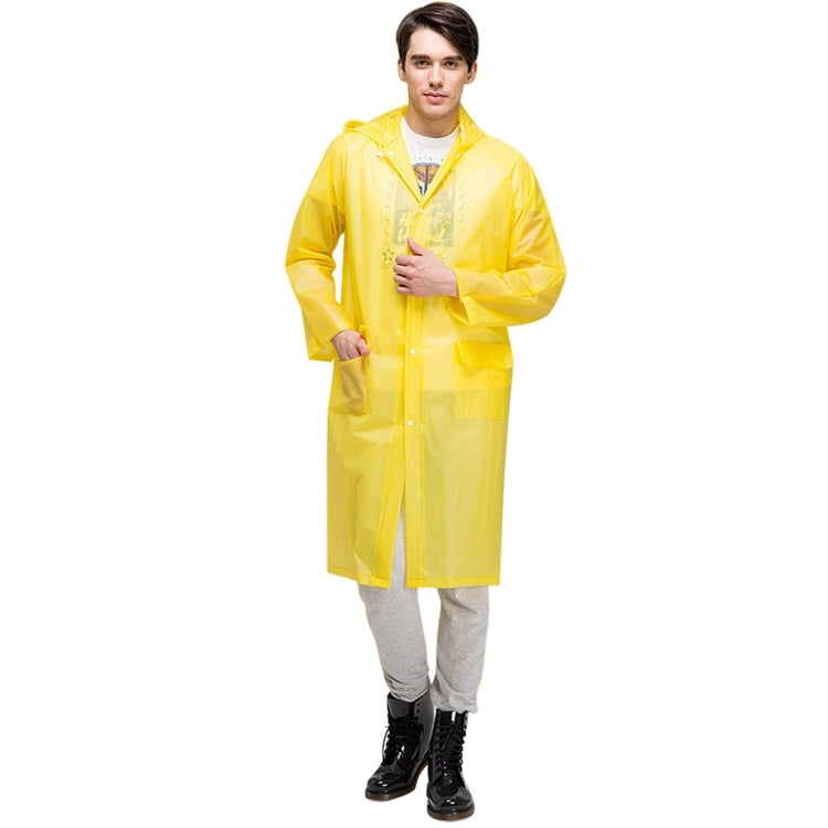 Imperméable transparent givré léger en EVA mode adulte avec grande capuche et poche Taille : M, Taille : M