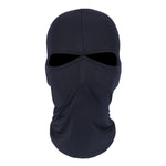 Masque de tête unisexe style cagoule en lycra élastique à double trous pour vélo, masque BT-09 (noir)