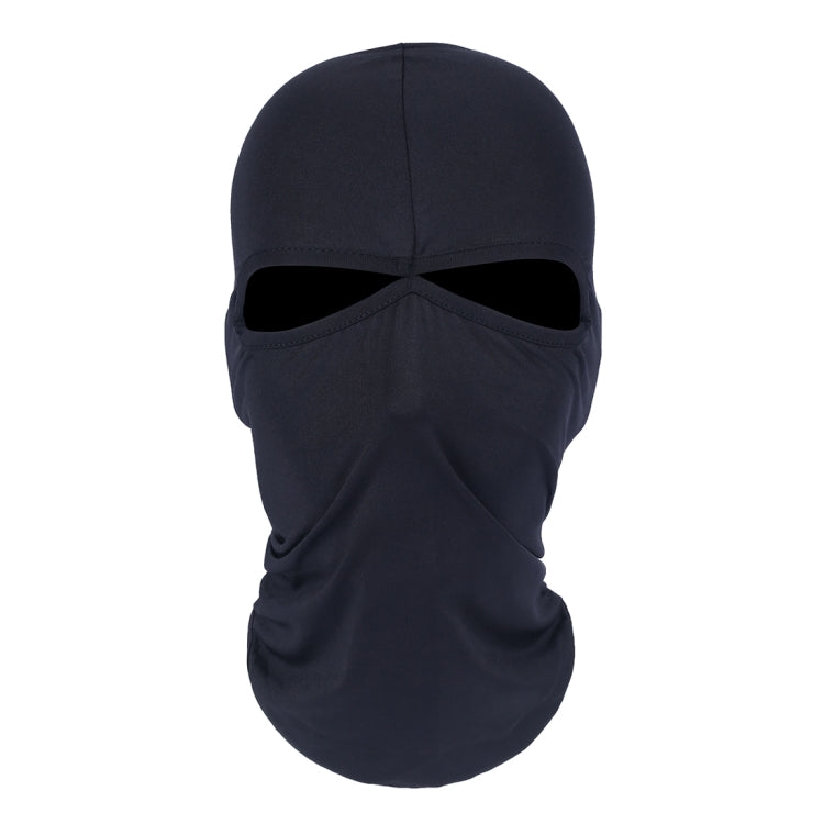 Masque de tête unisexe style cagoule en lycra élastique à double trous pour vélo, masque BT-09 (noir)