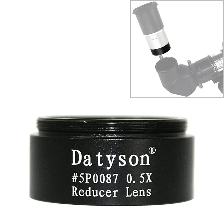 Accessoires pour télescope astronomique Datyson 5P0087, lentille de réduction de mise au point 0,5X 1,25 pouce à filetage fin, 5P0087 filetage fin