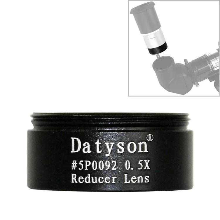 Accessoires pour télescope astronomique Datyson 5P0092, lentille de réduction de mise au point 0,5X 1,25 pouce à filetage grossier, 5P0092 filetage grossier