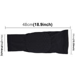 1 PC Support de genou élastique en Lycra résistant aux chocs en forme de ruche, version longue, taille : XL, XL