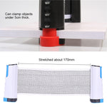 Filet de tennis de table portable rétractable REGAIL, filet de tennis de table REGAIL (noir gris), filet de tennis de table REGAIL (noir rouge), filet de tennis de table REGAIL (gris bleu)