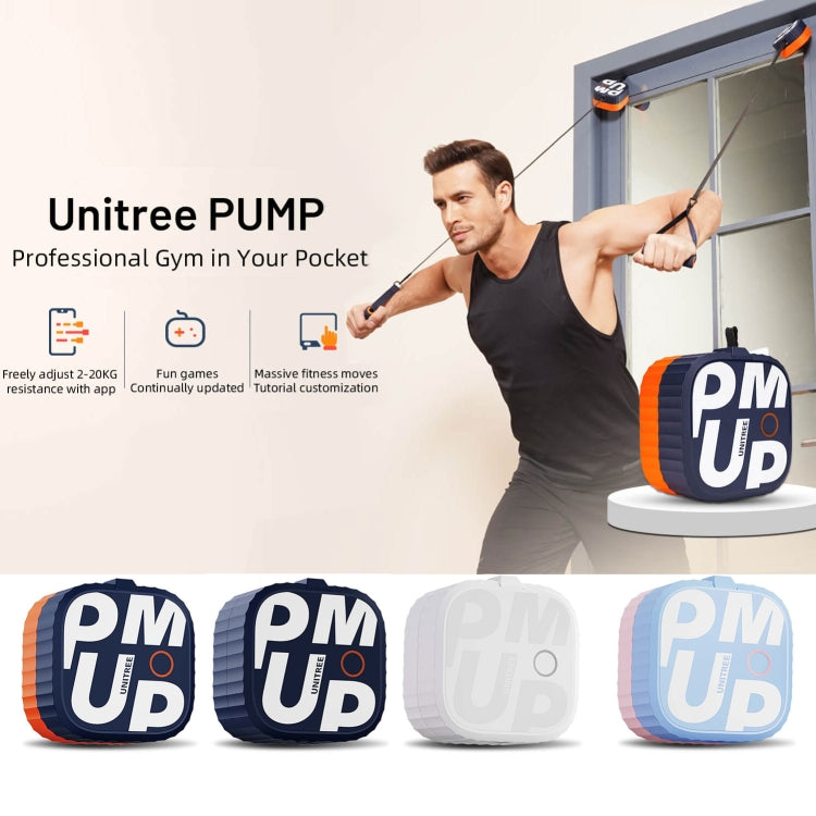 Pompe portable Unitree Pump pour gym à domicile, machine à câble à résistance réglable 4,4-44 lbs, Pompe (bleu foncé), Pompe (bleu orange), Pompe (blanc), Pompe (rose)