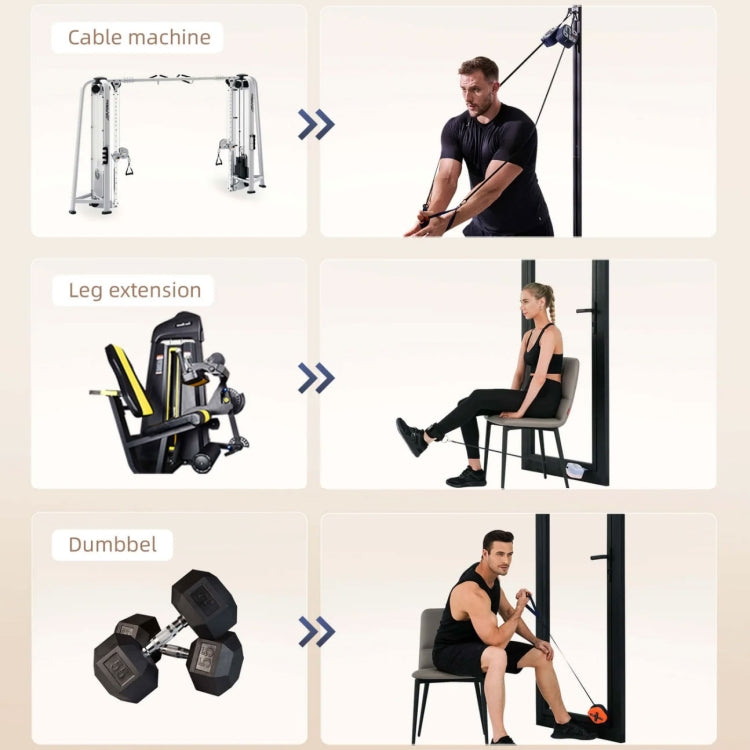 Pompe portable Unitree Pump pour gym à domicile, machine à câble à résistance réglable 4,4-44 lbs, Pompe (bleu foncé), Pompe (bleu orange), Pompe (blanc), Pompe (rose)