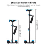 Stabilisateur portable en fibre de carbone PULUZ 38,5-61cm pour appareils photo numériques reflex et caméscopes, plage de charge : 0,5-3 kg, P60T Bleu, P60T Rouge