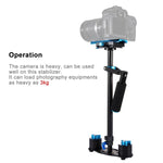 Stabilisateur portable en fibre de carbone PULUZ 38,5-61cm pour appareils photo numériques reflex et caméscopes, plage de charge : 0,5-3 kg, P60T Bleu, P60T Rouge